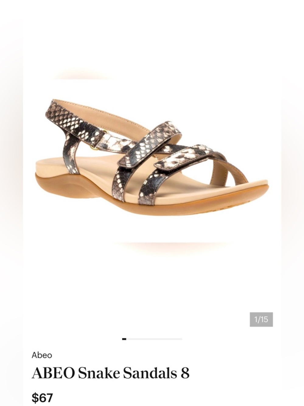 ABEO Snake Sandals 8